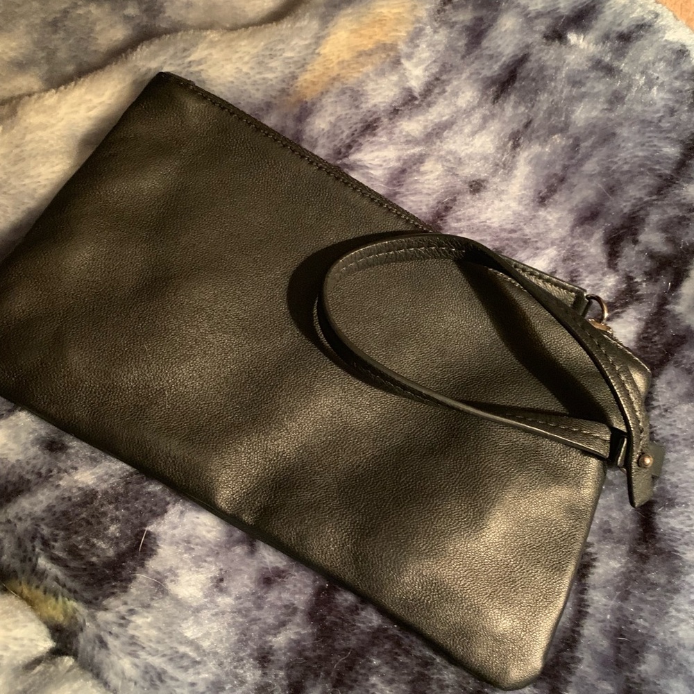 Leather clutch.